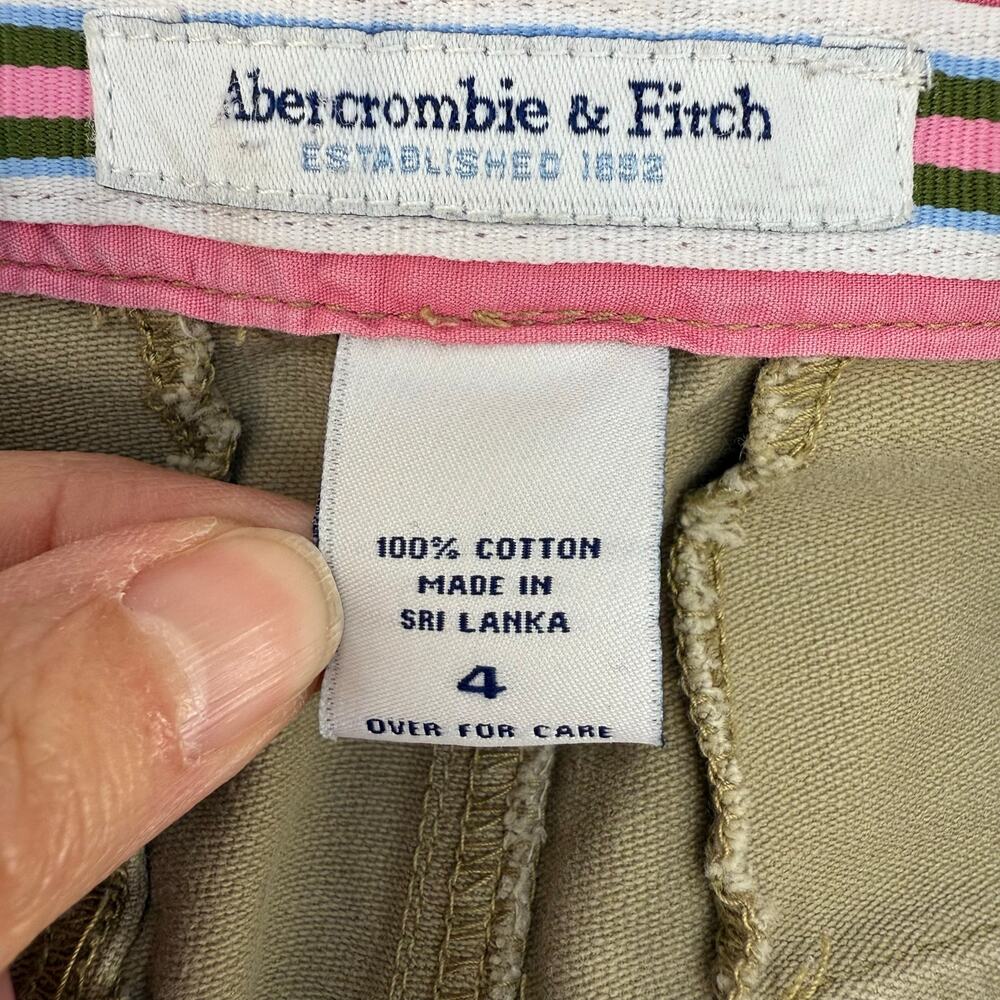 Abercrombie & Fitch Shorts Women's Size 4 Khaki Pocket Flaps Blue Stretch Bundle - Picture 8 of 16